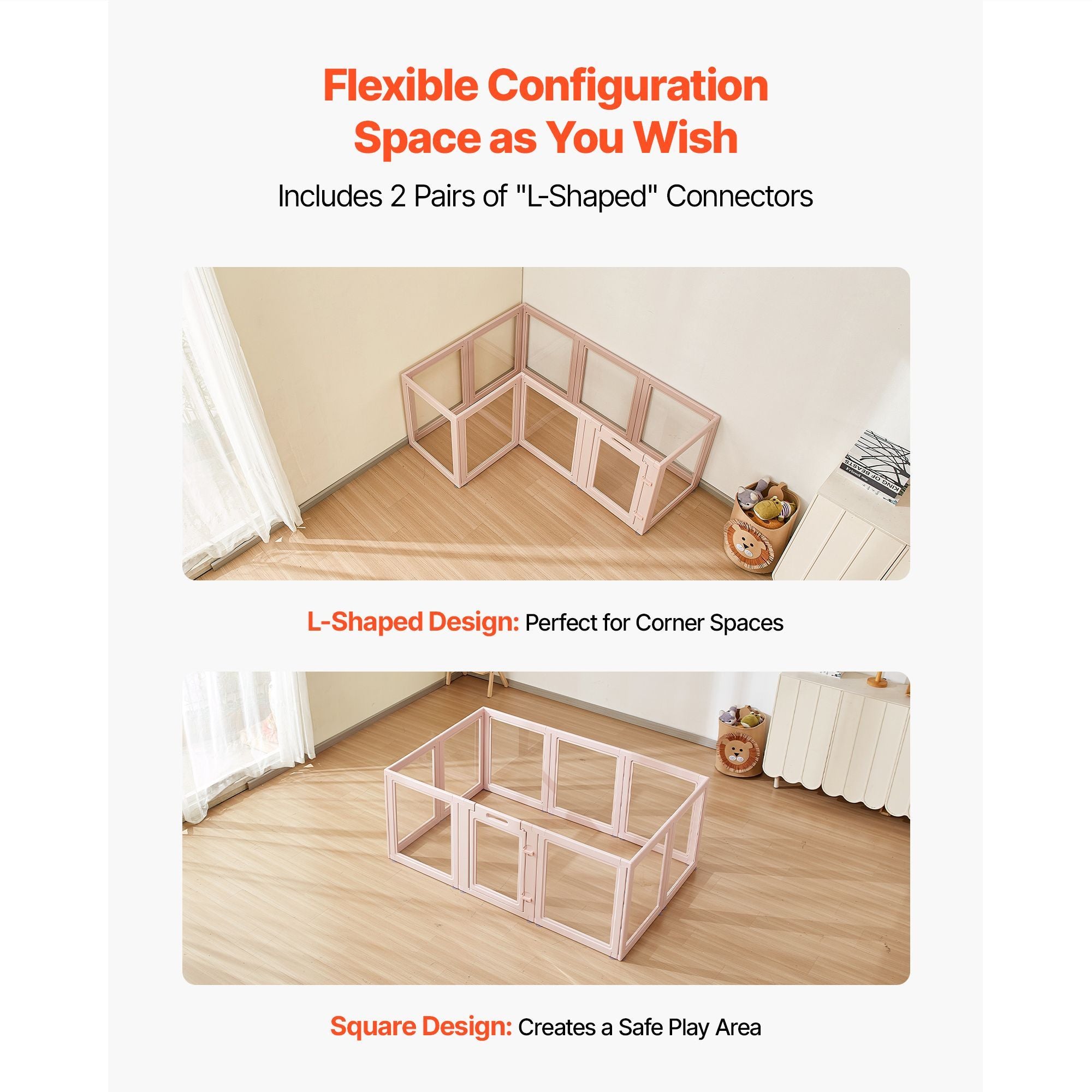 Dog Whelping Box, lightweight Dog Whelping Pen for Medium Sized Dogs, water-ready Transparent