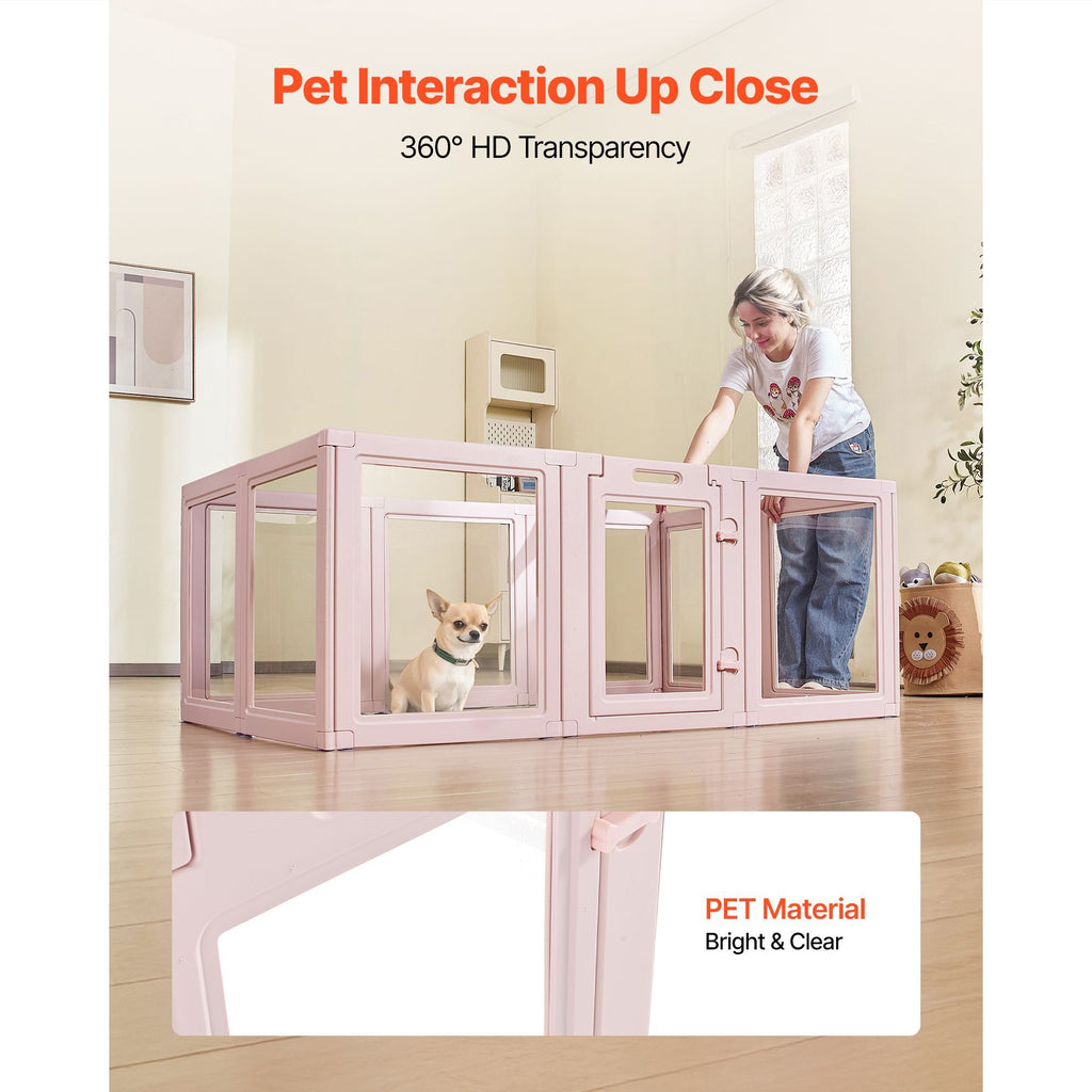 Dog Whelping Box, lightweight Dog Whelping Pen for Medium Sized Dogs, water-ready Transparent