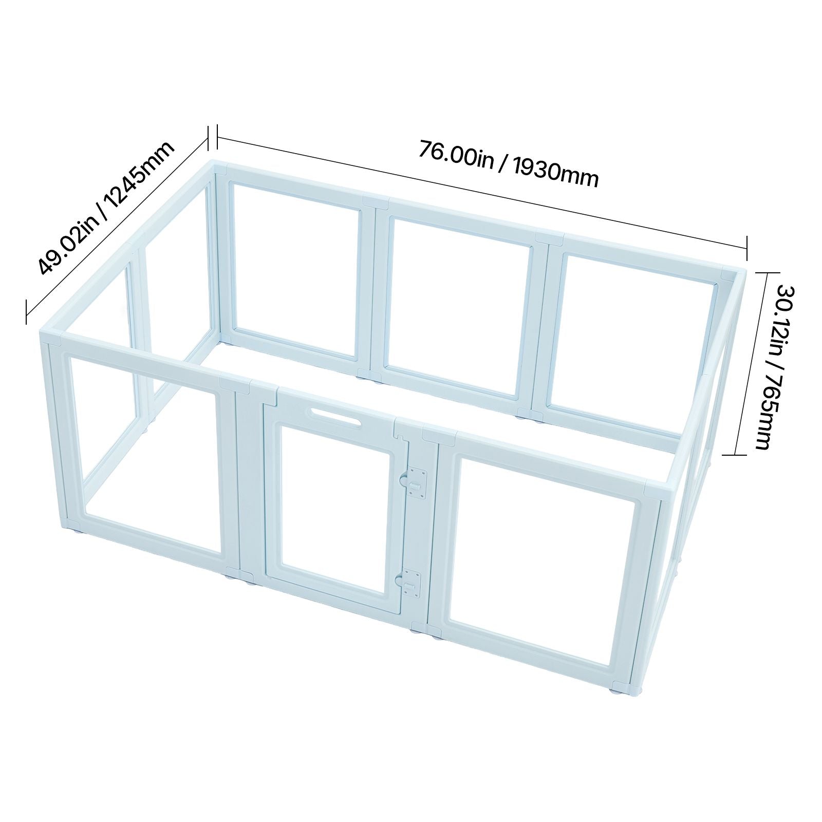 Transparent Dog Whelping Box with Easy Assembly & Secure Door Lock