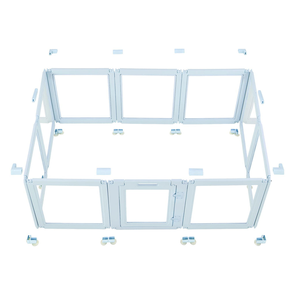 Transparent Dog Whelping Box with Easy Assembly & Secure Door Lock