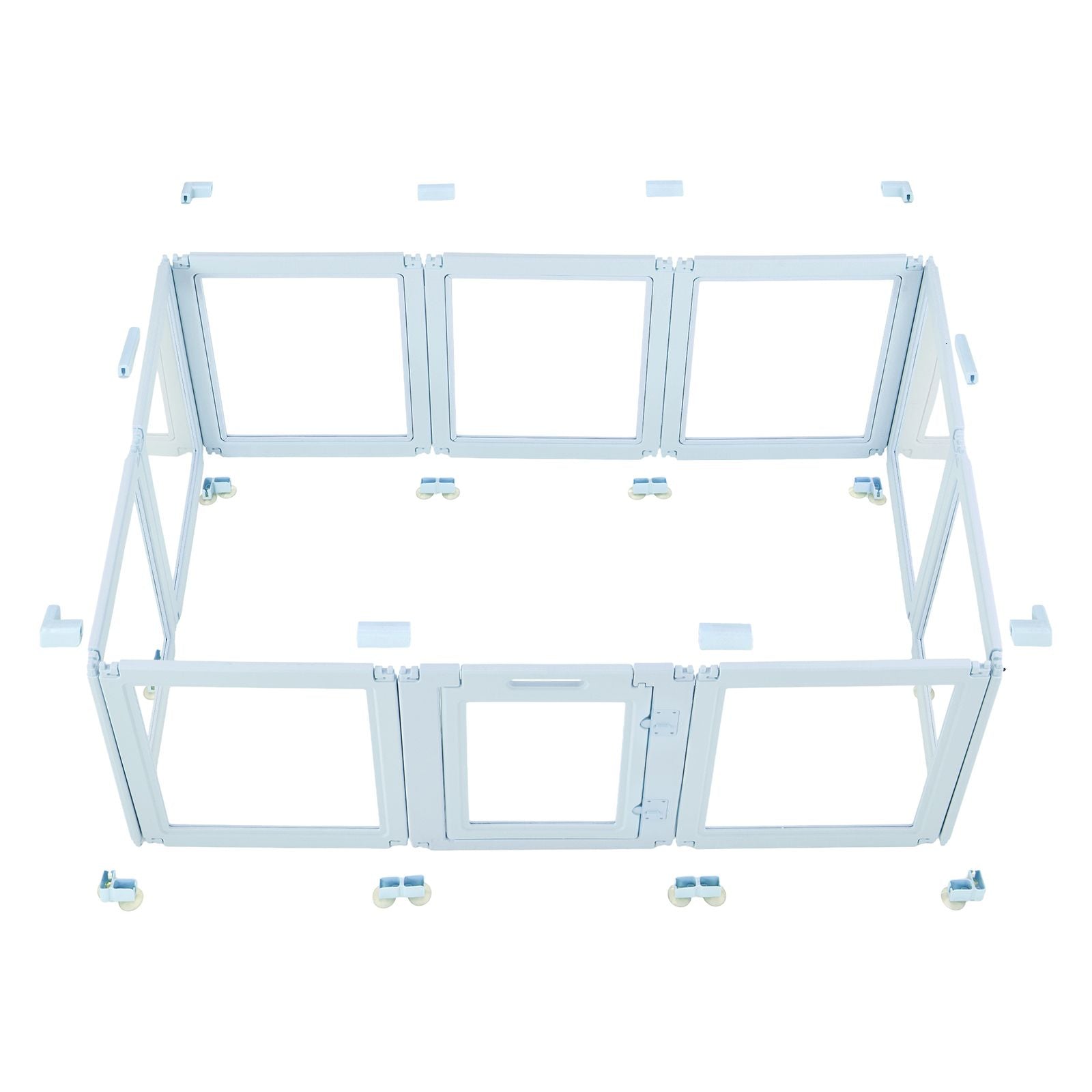 Transparent Dog Whelping Box with Easy Assembly & Secure Door Lock