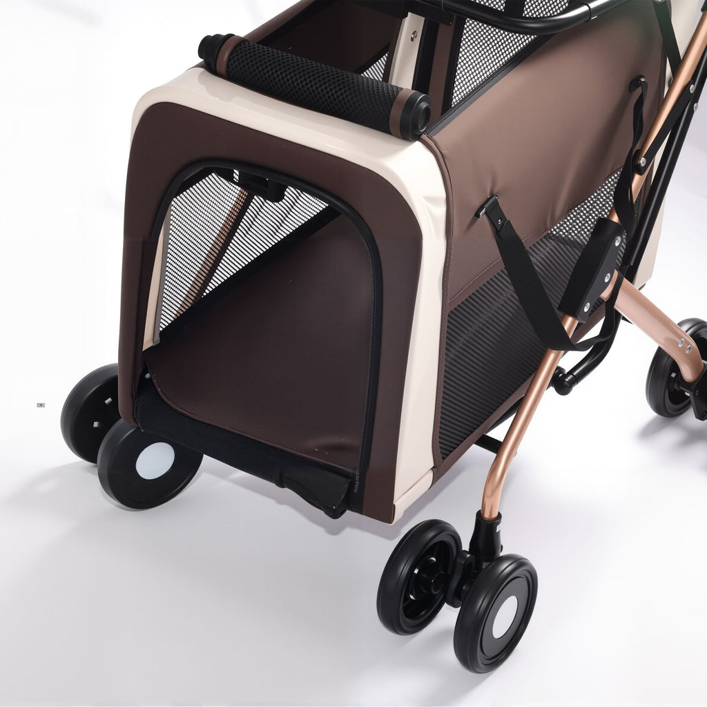 Double Pet Stroller for Small Medium Dogs Cats, 3-in-1 Convertible Carrier Tote, Foldable Frame Shoc