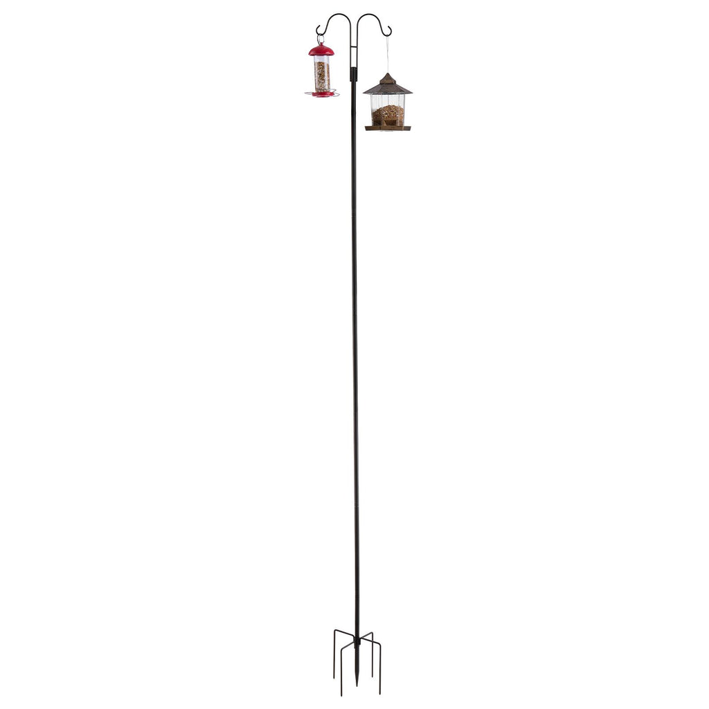 Double Shepherds Hooks for Outdoor, 8 Pack 108 practical Bird Feeder Pole, 3/4 Thick Gard
