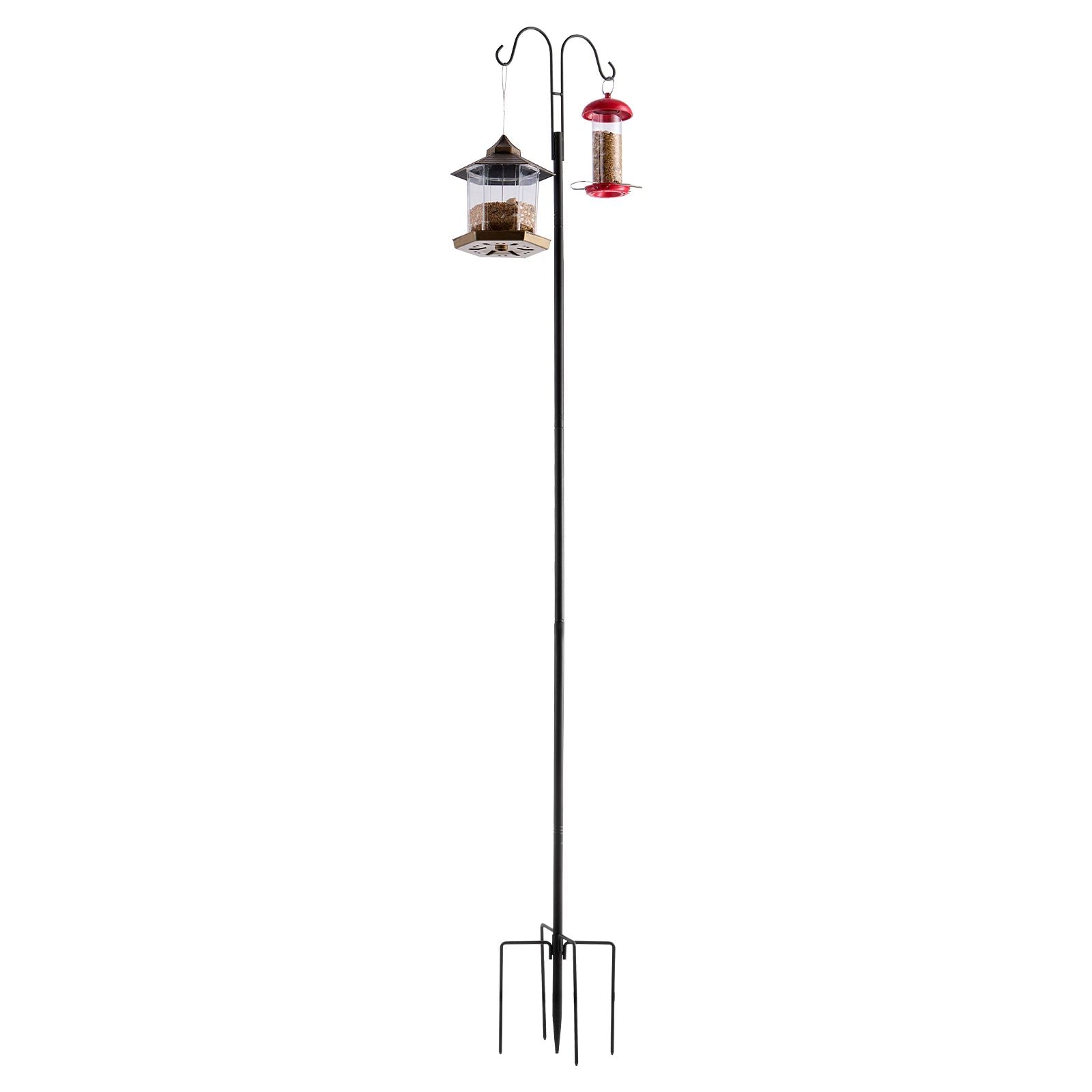 practical Double Shepherds Hooks for Outdoor Bird Feeding and Garden Decor
