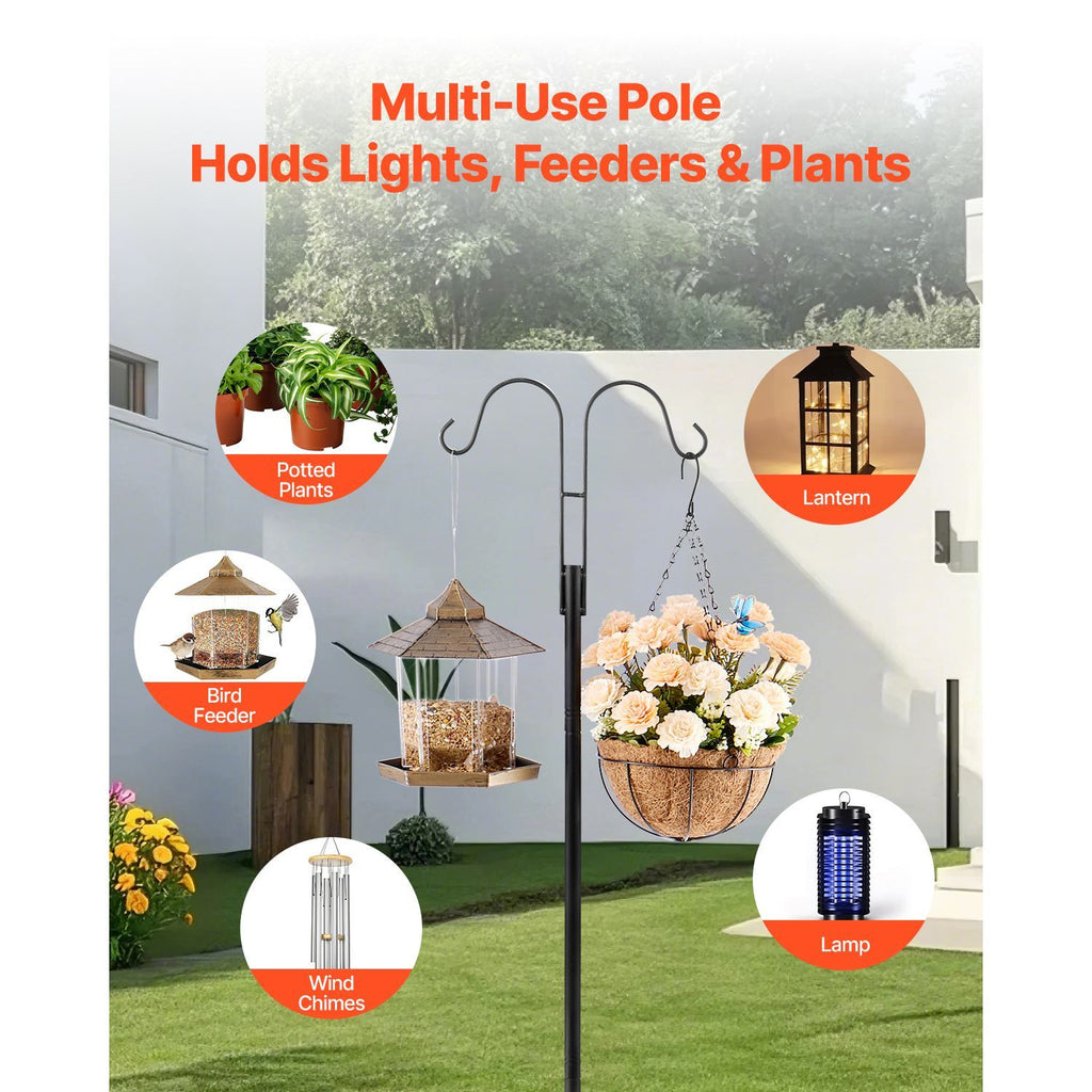 practical Double Shepherds Hooks for Outdoor Bird Feeding and Garden Decor