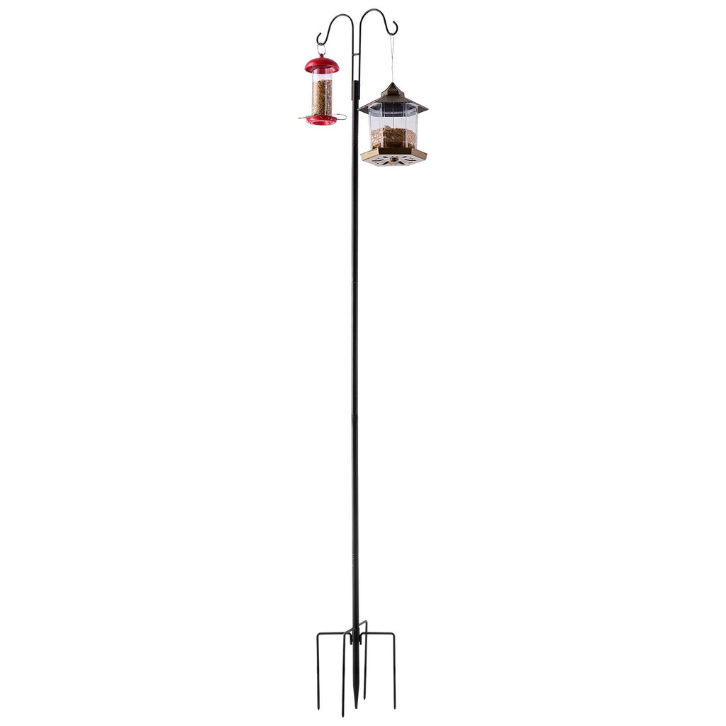 practical Double Shepherds Hooks for Outdoor Bird Feeding and Garden Decor