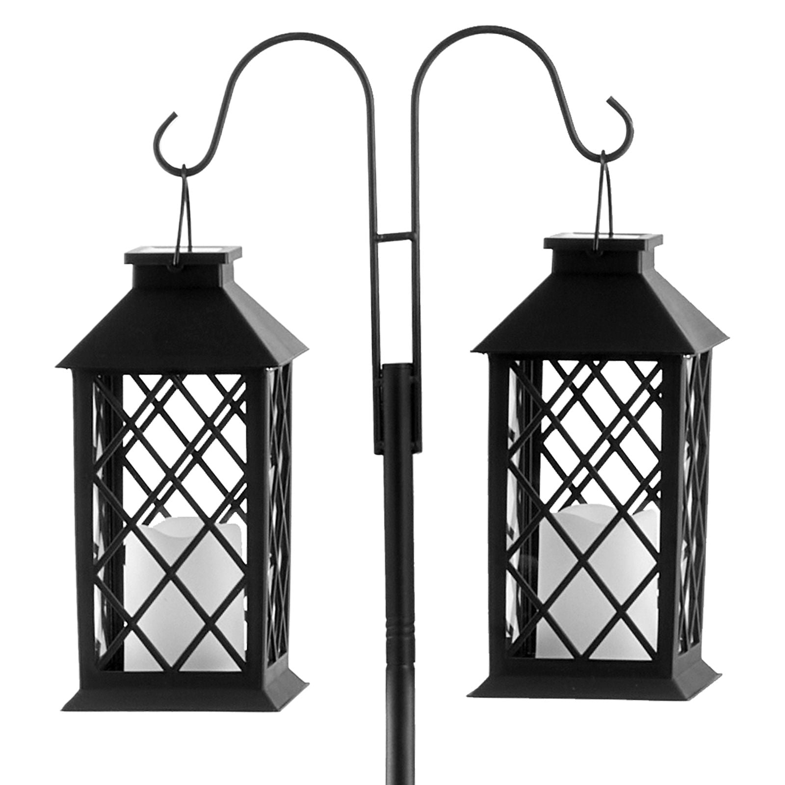 practical Double Shepherds Hooks for Outdoor Bird Feeding and Garden Decor