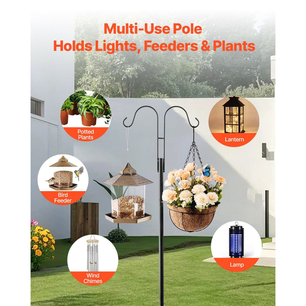 8-Pack 92- practical Double Shepherds Hooks for Outdoor Bird Feeders