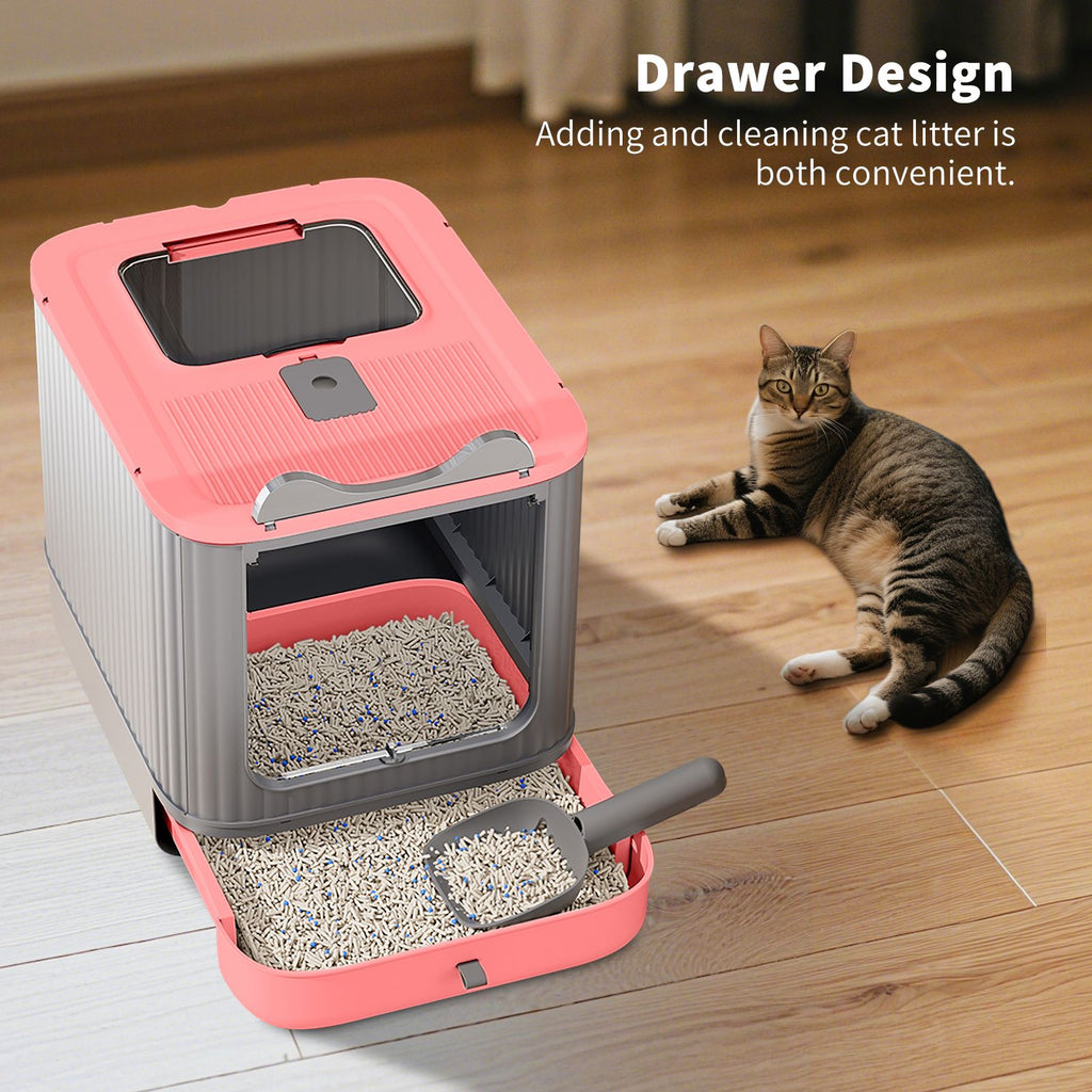 Effortless Cleaning with Our Foldable Drawer Litter Box