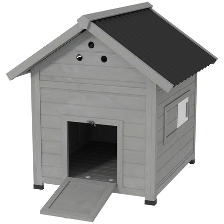 furniture-style Duck House with Openable Roof and Removable Base for Easy Cleaning