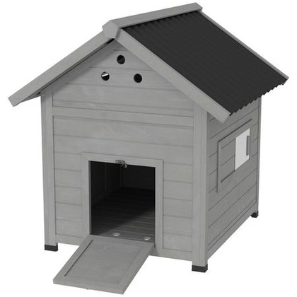furniture-style Duck House with Openable Roof and Removable Base for Easy Cleaning