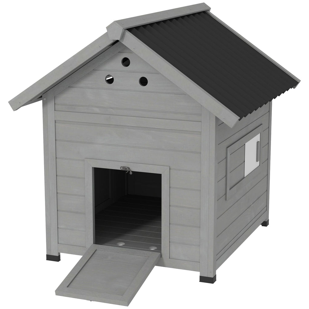 furniture-style Duck House with Openable Roof and Removable Base for Easy Cleaning