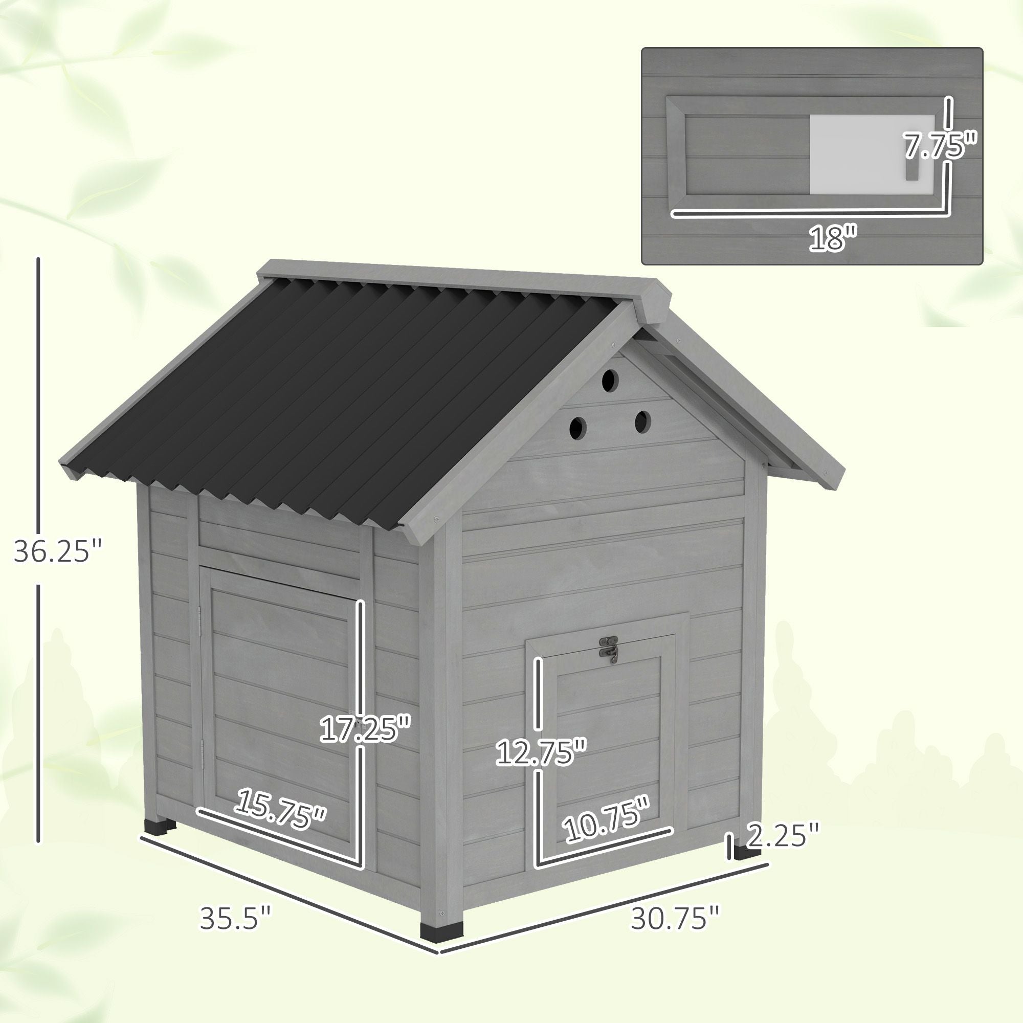 furniture-style Duck House with Openable Roof and Removable Base for Easy Cleaning