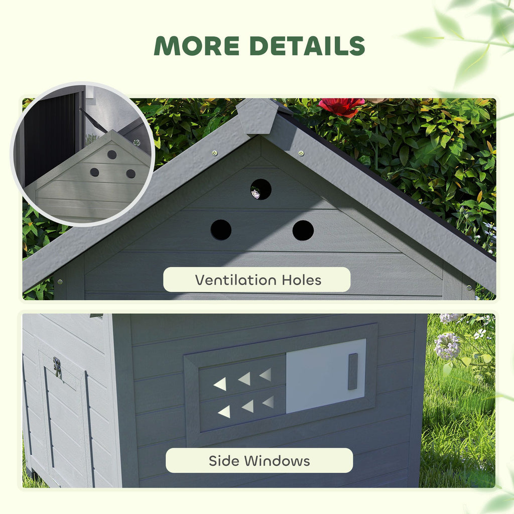furniture-style Duck House with Openable Roof and Removable Base for Easy Cleaning