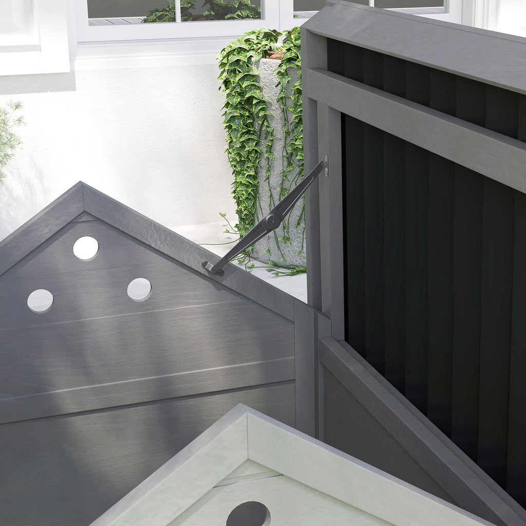 furniture-style Duck House with Openable Roof and Removable Base for Easy Cleaning