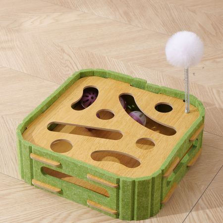 everyday Cat Scratcher with Interactive Balls - Compact