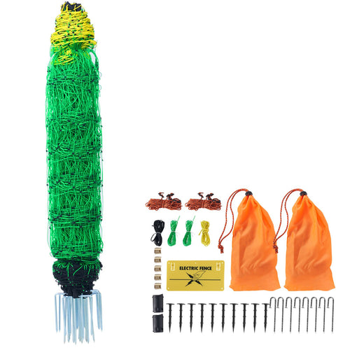Electric Fence Netting, 35" H x 164' L, PE Net Fencing with Posts & Double-Spiked Stakes, Utility Portable Mesh for – image 2