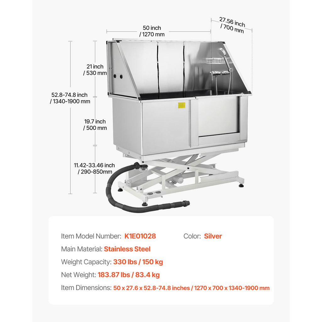 Effortless Bathing: Electric Lift Dog Washing Station for Medium & Large Pets