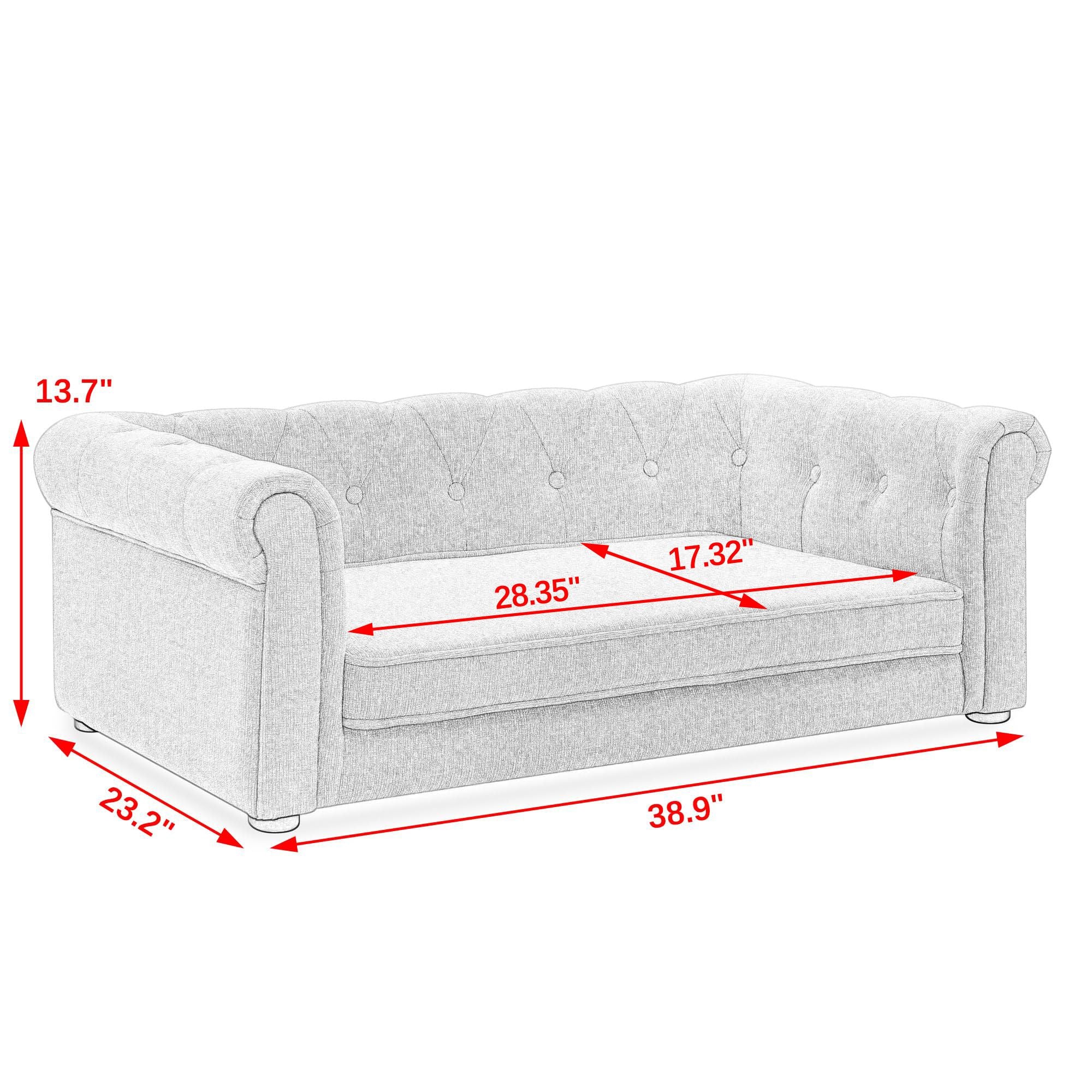 Elegant Elevated Pet Sofa Bed – Comfortable Dog Couch