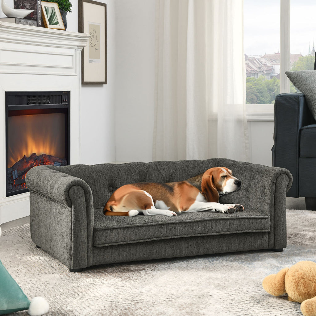 Elegant Elevated Pet Sofa Bed – Comfortable Dog Couch