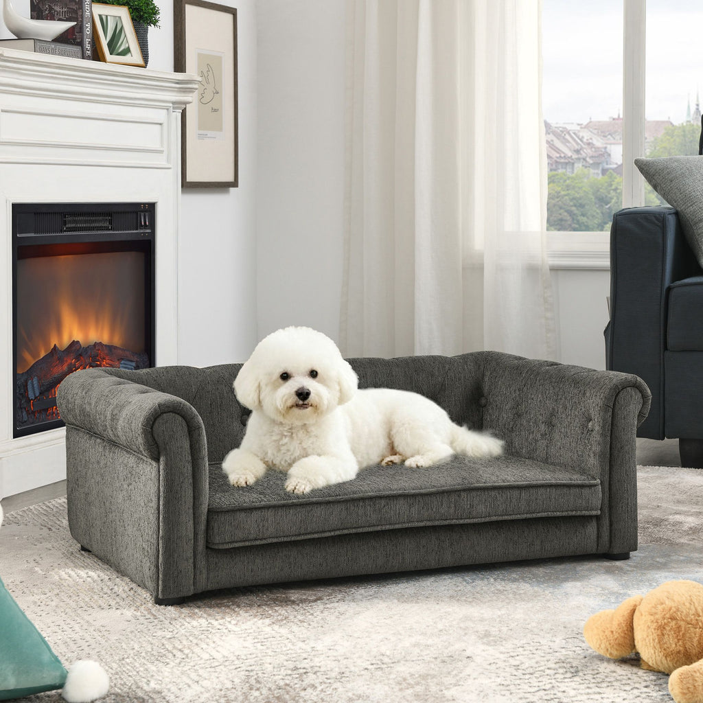 Elegant Elevated Pet Sofa Bed – Comfortable Dog Couch