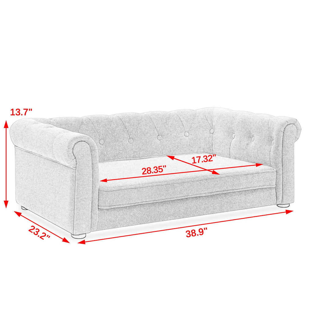 Elegant Elevated Pet Sofa Bed – Comfortable Dog Couch