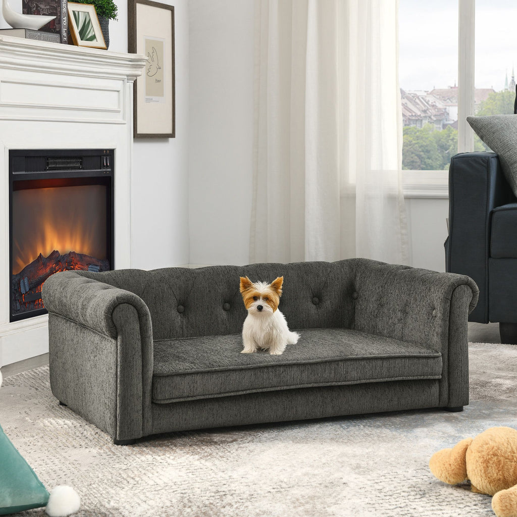Elegant Elevated Pet Sofa Bed – Comfortable Dog Couch