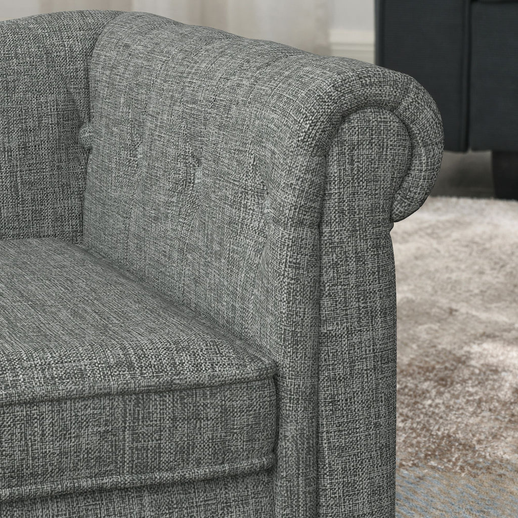Elegant Elevated Pet Sofa for Small & Medium Dogs - Linen Fabric