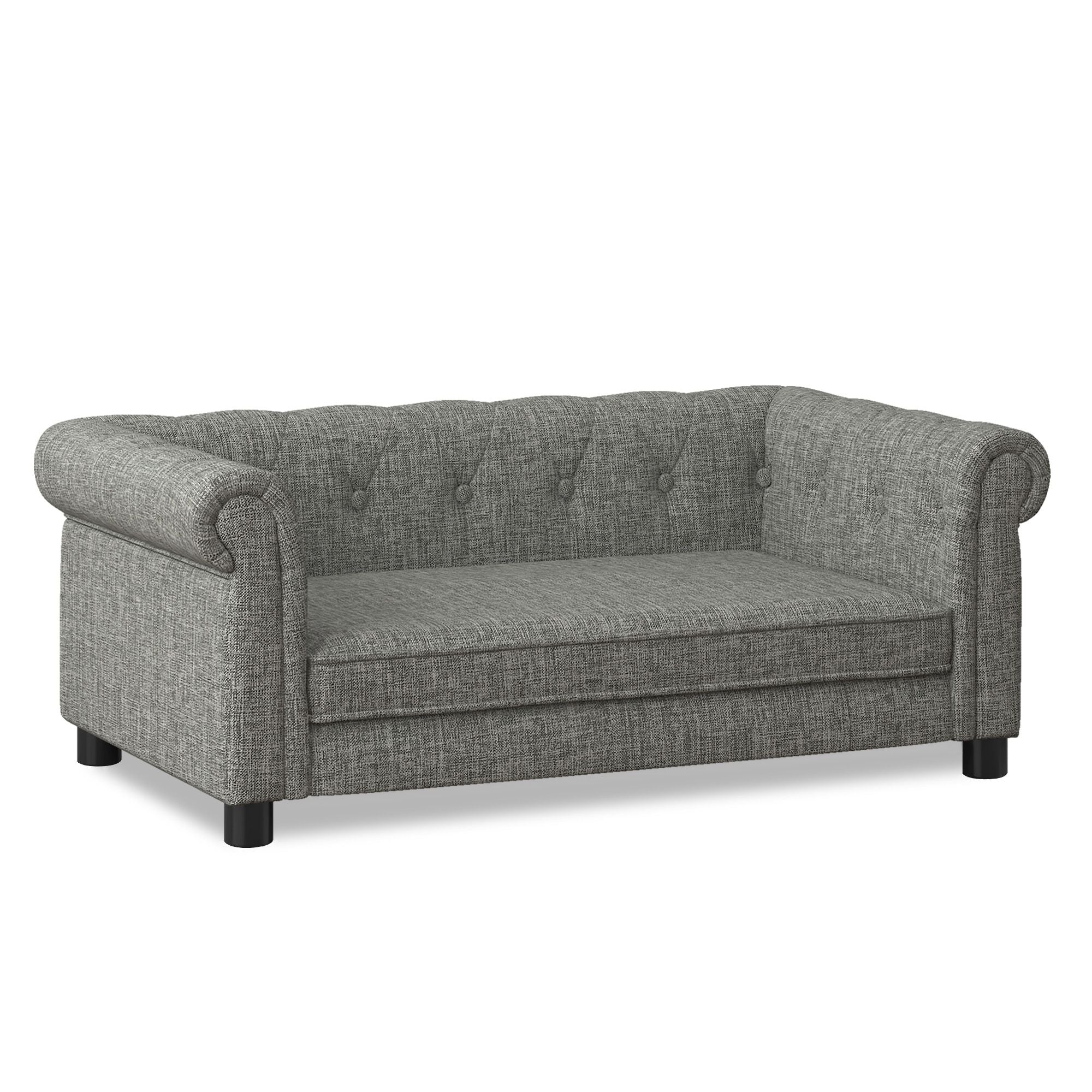 Elegant Elevated Pet Sofa for Small & Medium Dogs - Linen Fabric