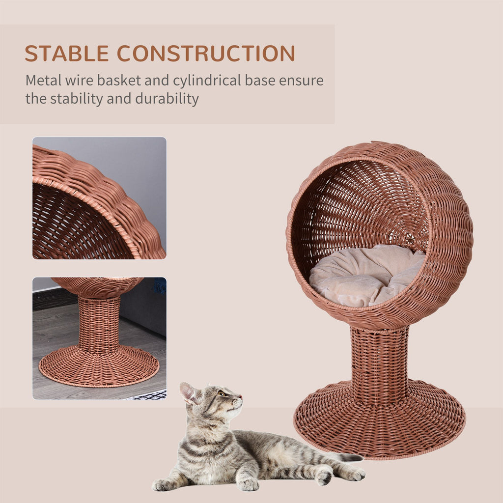 Elevate Your Cat's Naps with a Cozy Rotatable Egg Chair Bed