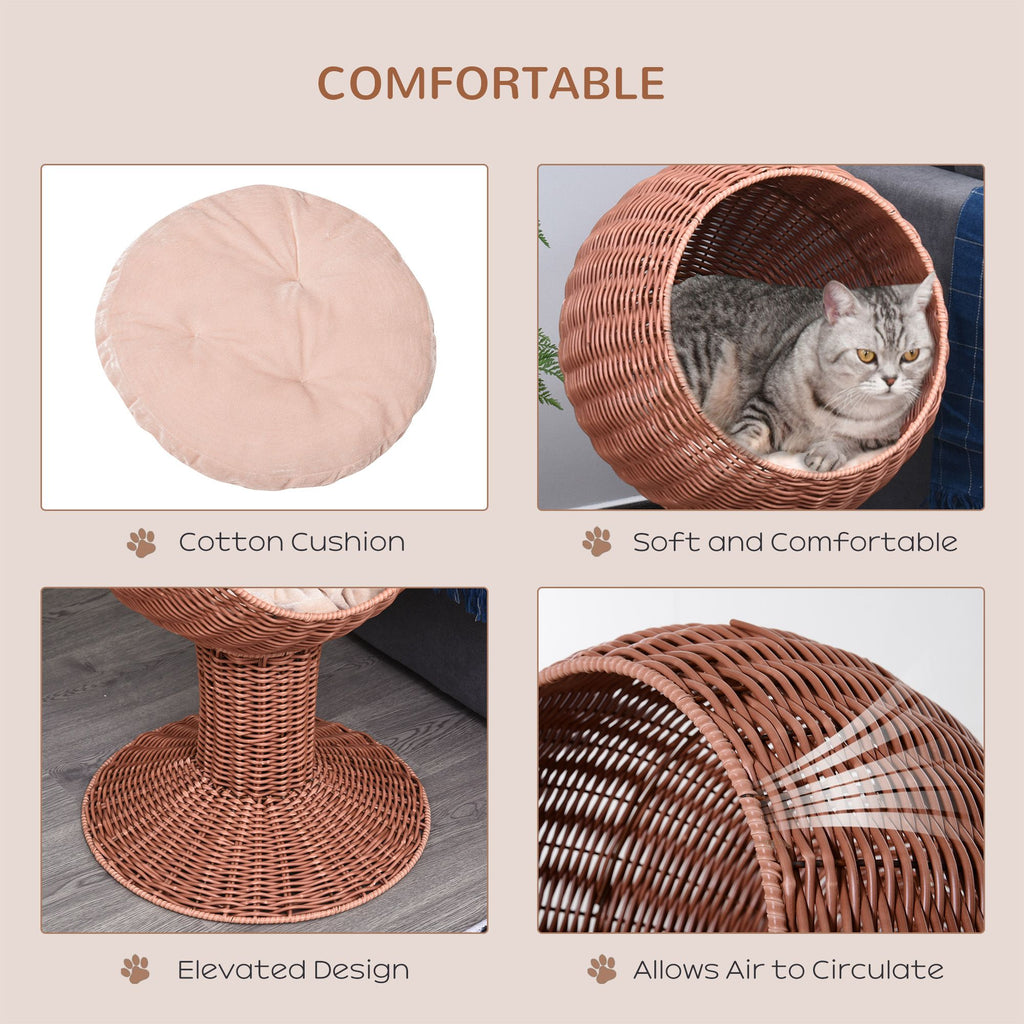 Elevate Your Cat's Naps with a Cozy Rotatable Egg Chair Bed