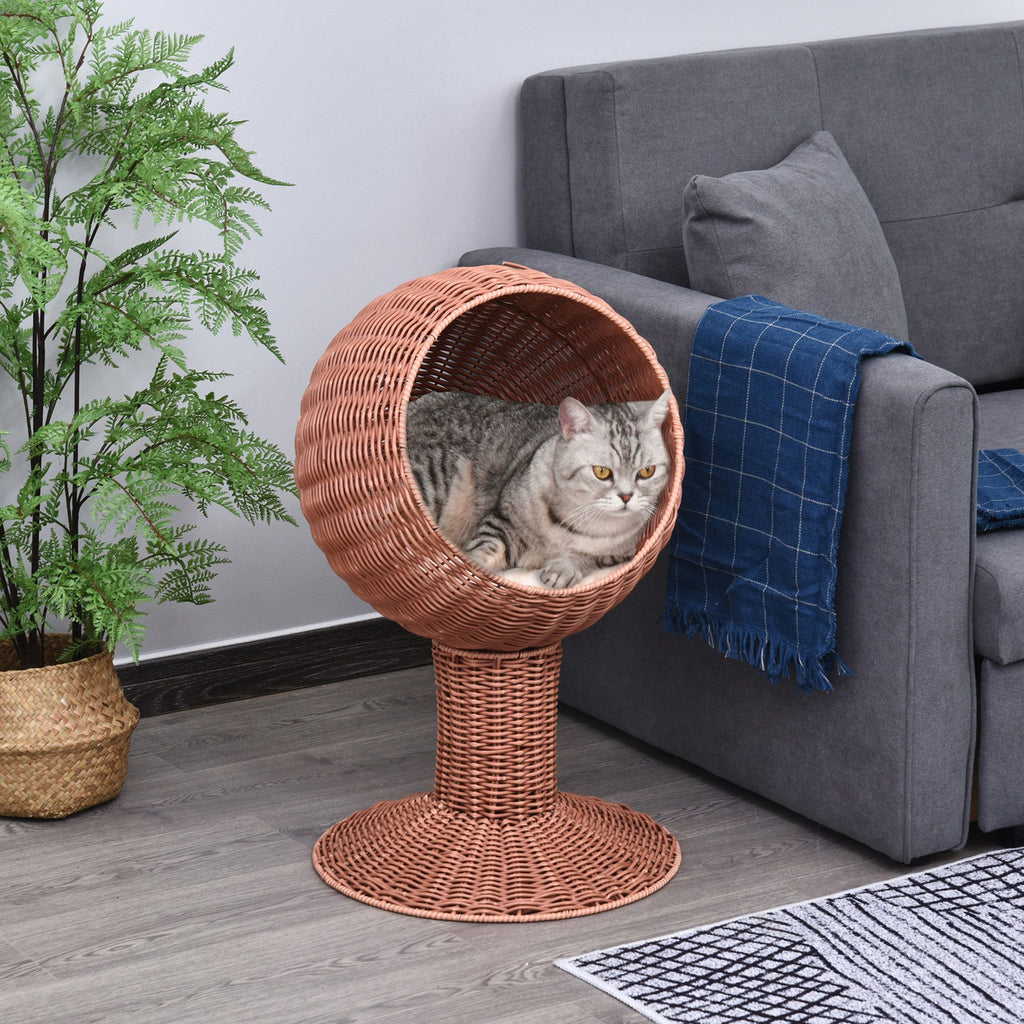Elevate Your Cat's Naps with a Cozy Rotatable Egg Chair Bed