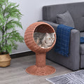 Elevate Your Cat's Naps with a Cozy Rotatable Egg Chair Bed