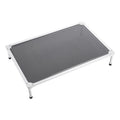 Elevated Dog Bed for Large Dogs, Portable Raised Dog Cot with Aluminum Tube Metal Frame and Breathable Textilene Mesh, Indoor & Outdoor Pet Cooling Raised Hammock Bed, XL, Gray