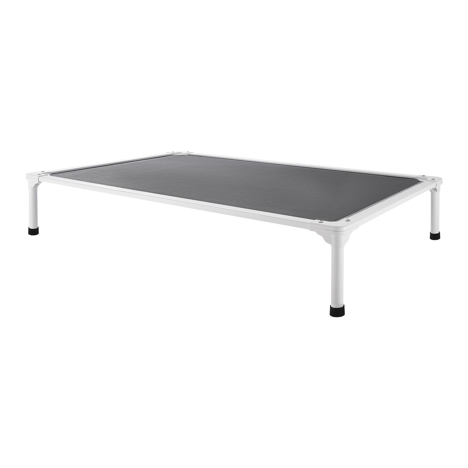 Elevated Dog Bed for Large Dogs, Portable Raised Dog Cot with Aluminum Tube Metal Frame and Breathable Textilene Mesh, Indoor & Outdoor Pet Cooling Raised Hammock Bed, XL, Gray