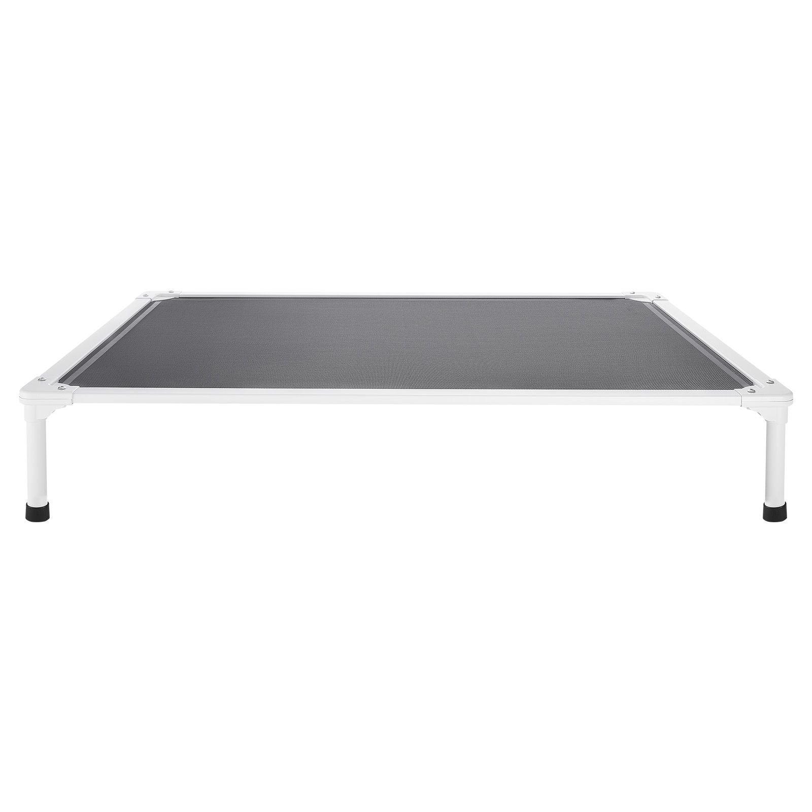 Elevated Dog Bed for Large Dogs, Portable Raised Dog Cot with Aluminum Tube Metal Frame and Breathable Textilene Mesh, Indoor & Outdoor Pet Cooling Raised Hammock Bed, XL, Gray
