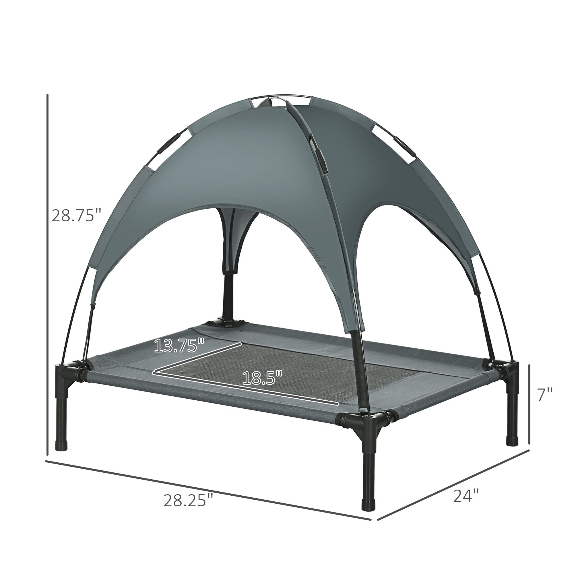 Elevate Your Dog's Comfort with a Shaded Outdoor Cot