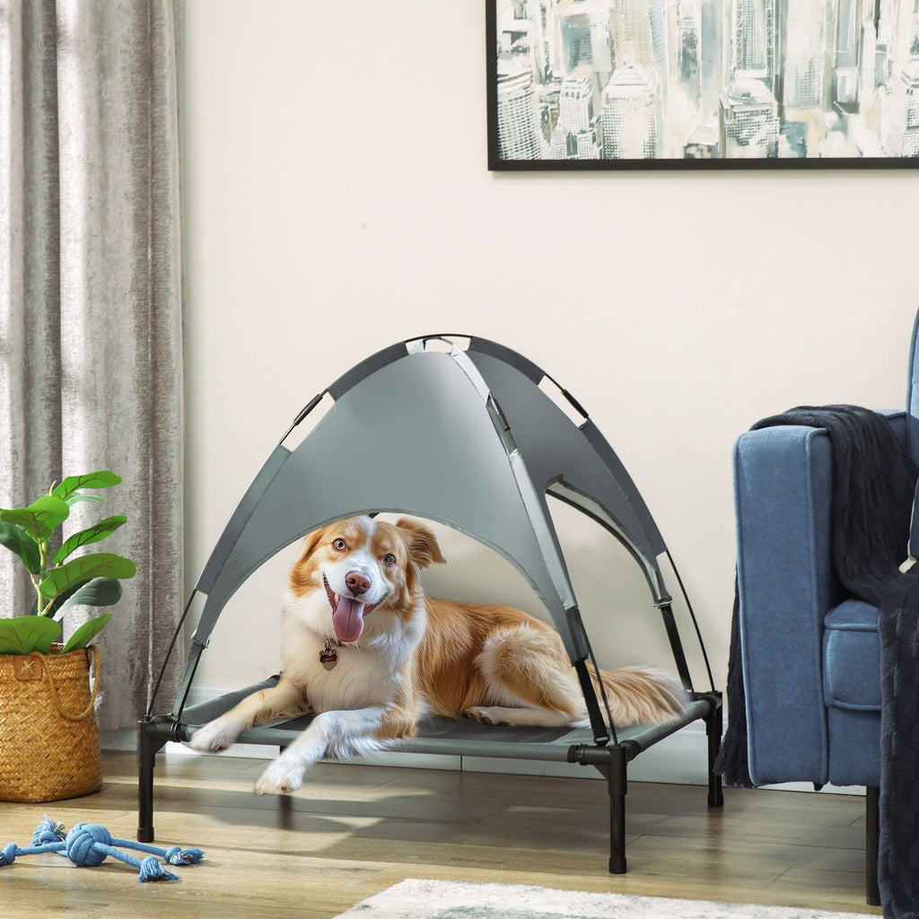 Elevate Your Dog's Comfort with a Shaded Outdoor Cot