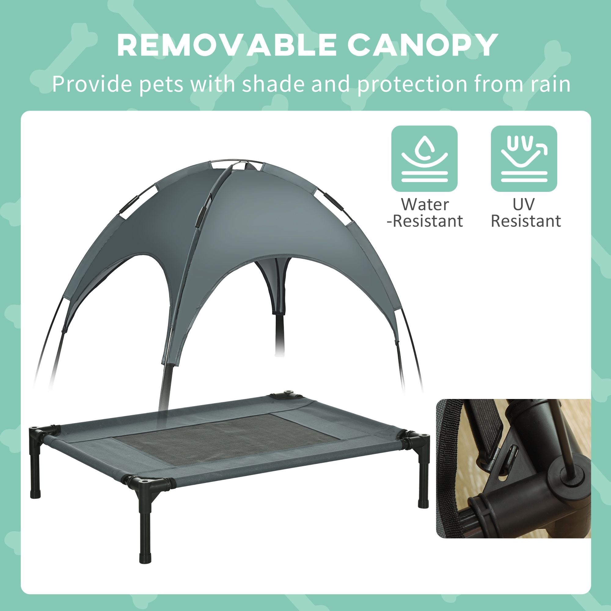 Elevate Your Dog's Comfort with a Shaded Outdoor Cot