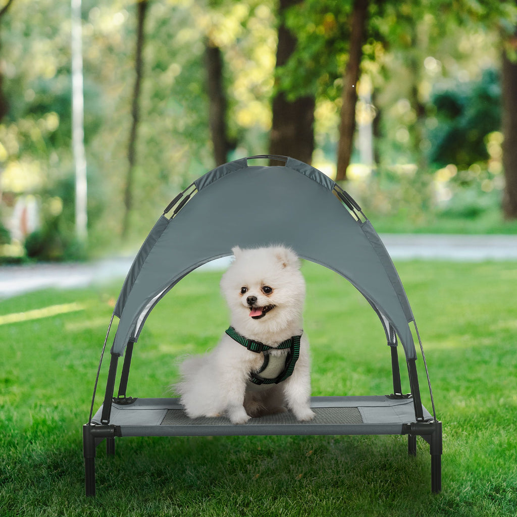 Elevate Your Dog's Comfort with a Shaded Outdoor Cot