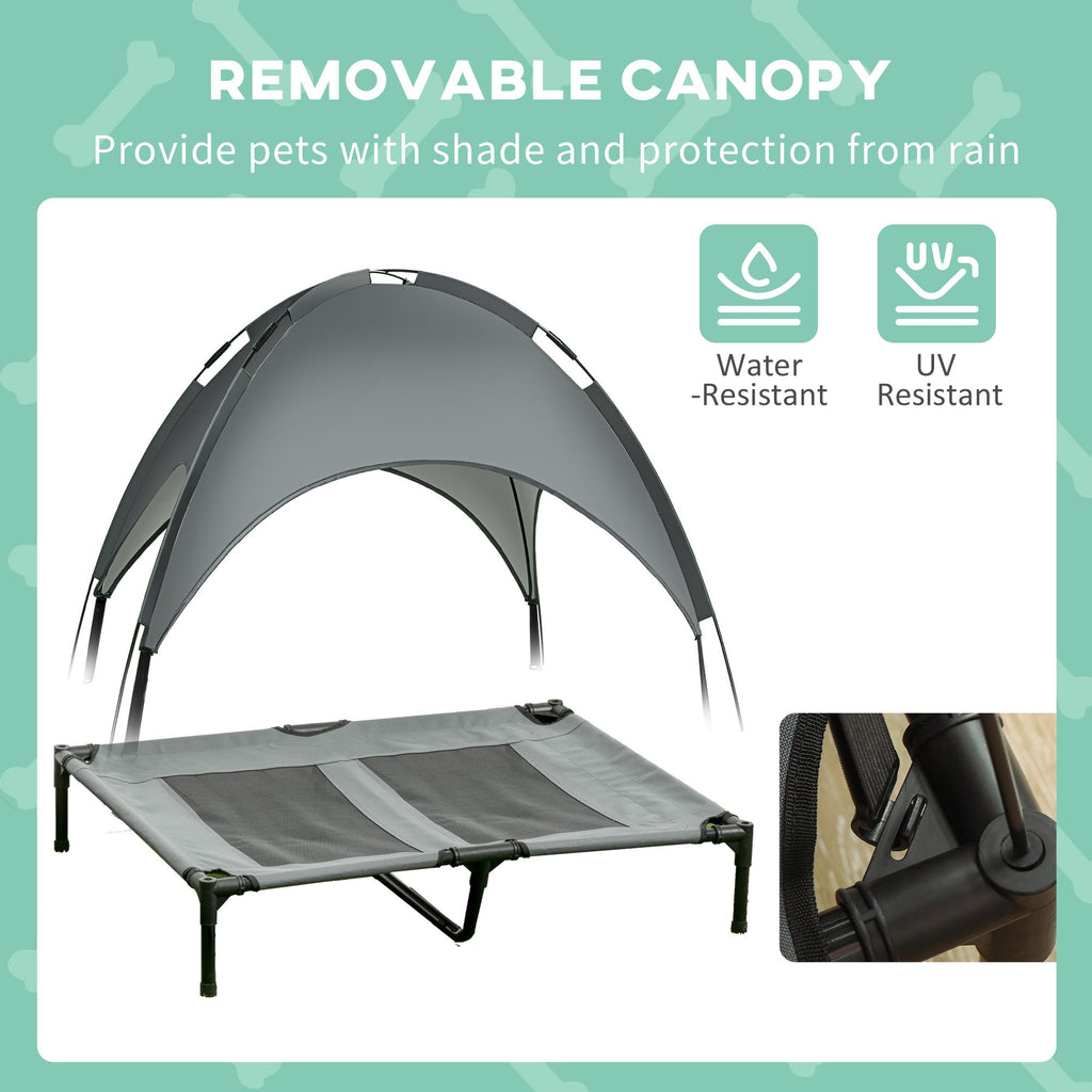 Elevate Your Dog's Comfort with a Shaded Outdoor Cot