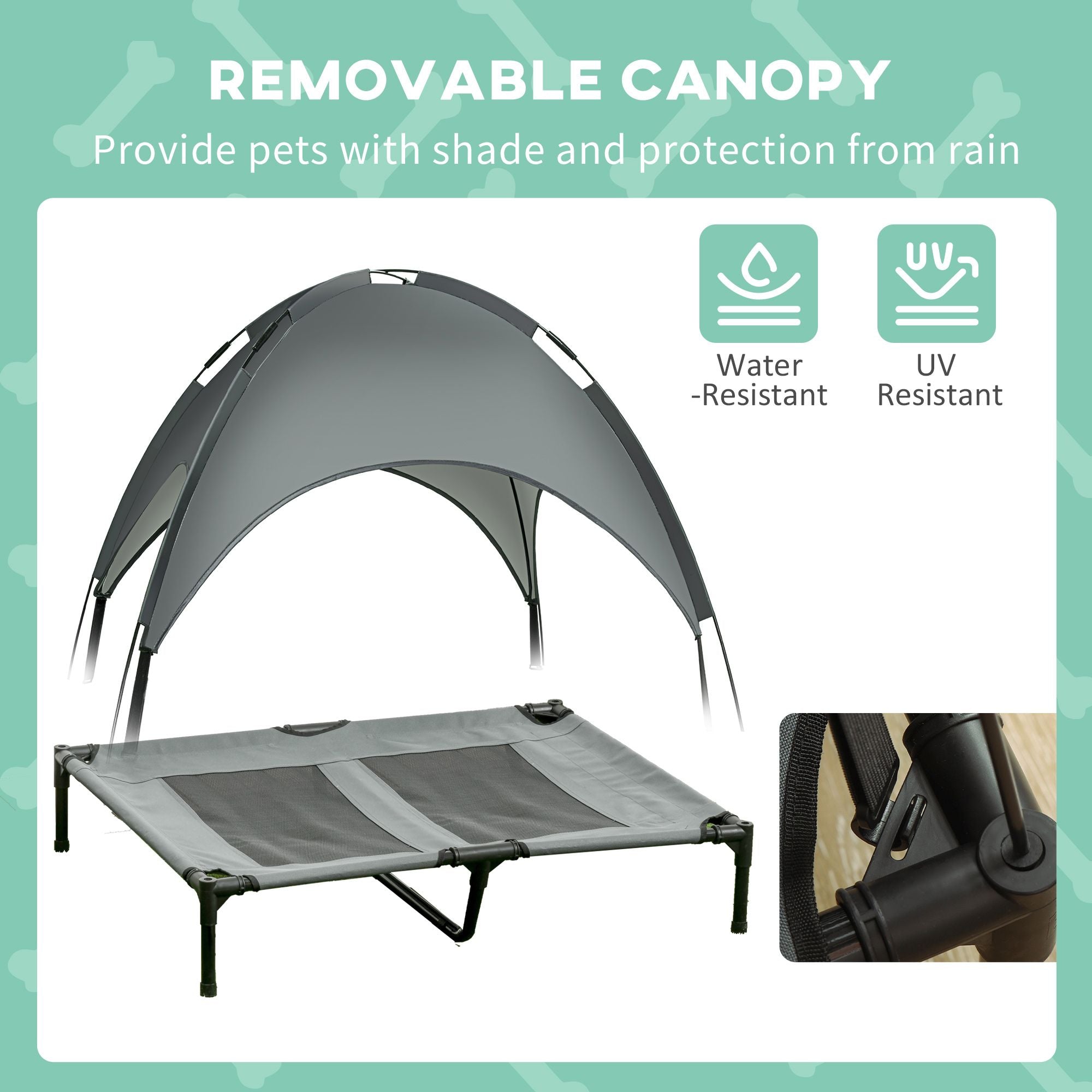 Elevate Your Dog's Comfort with a Shaded Outdoor Cot