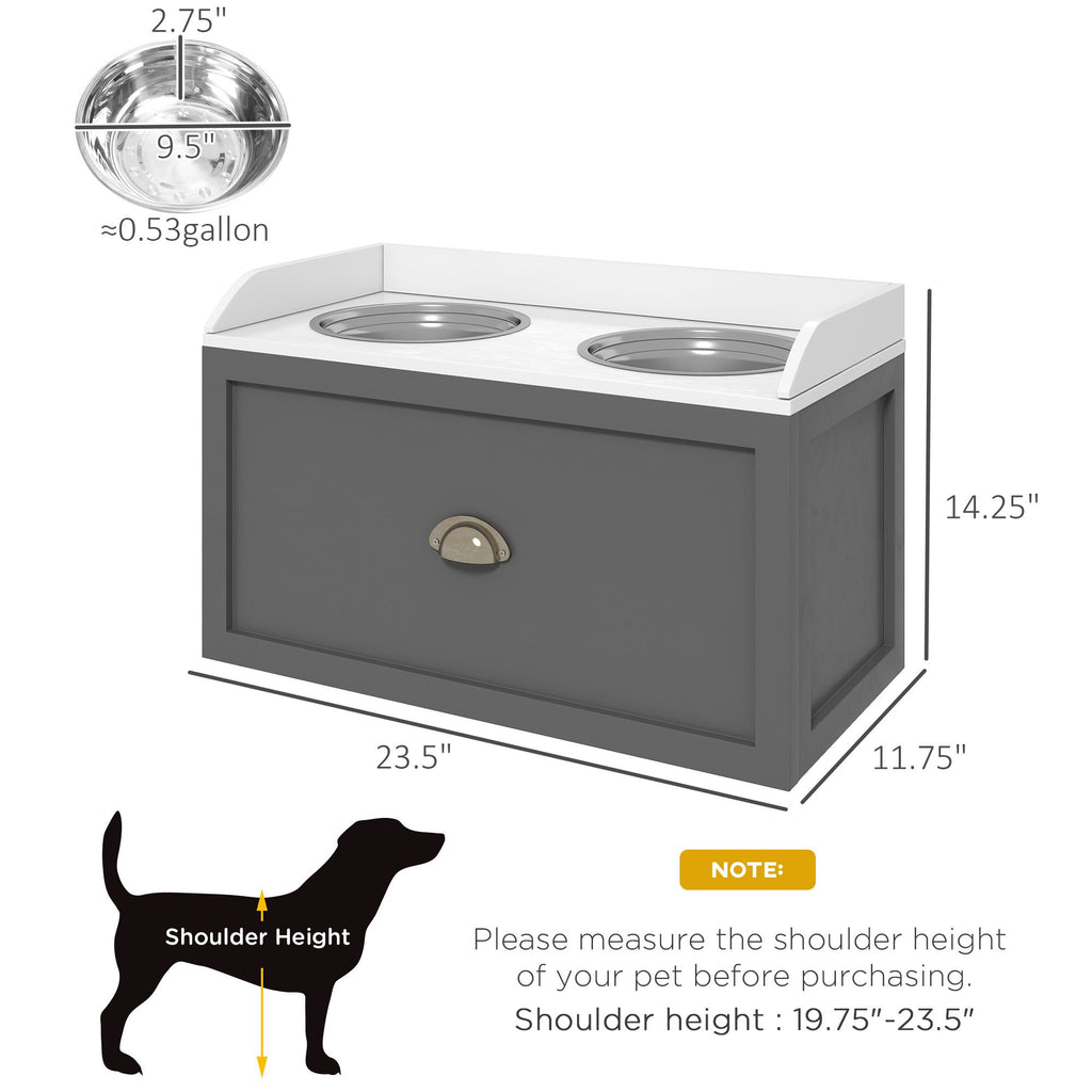 Elevate Your Dog's Mealtime with a Stylish Feeding Station & Storage Drawer