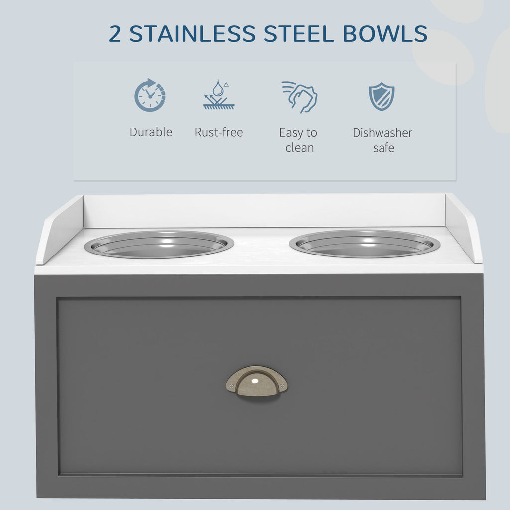 Elevate Your Dog's Mealtime with a Stylish Feeding Station & Storage Drawer