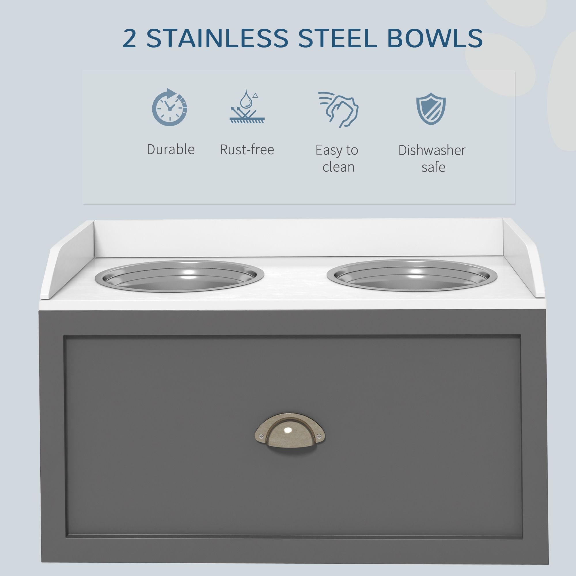 Elevate Your Dog's Mealtime with a Stylish Feeding Station & Storage Drawer