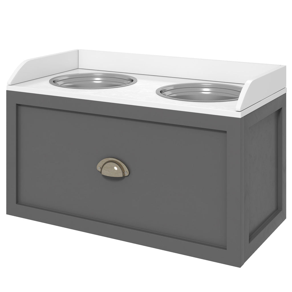 Elevate Your Dog's Mealtime with a Stylish Feeding Station & Storage Drawer