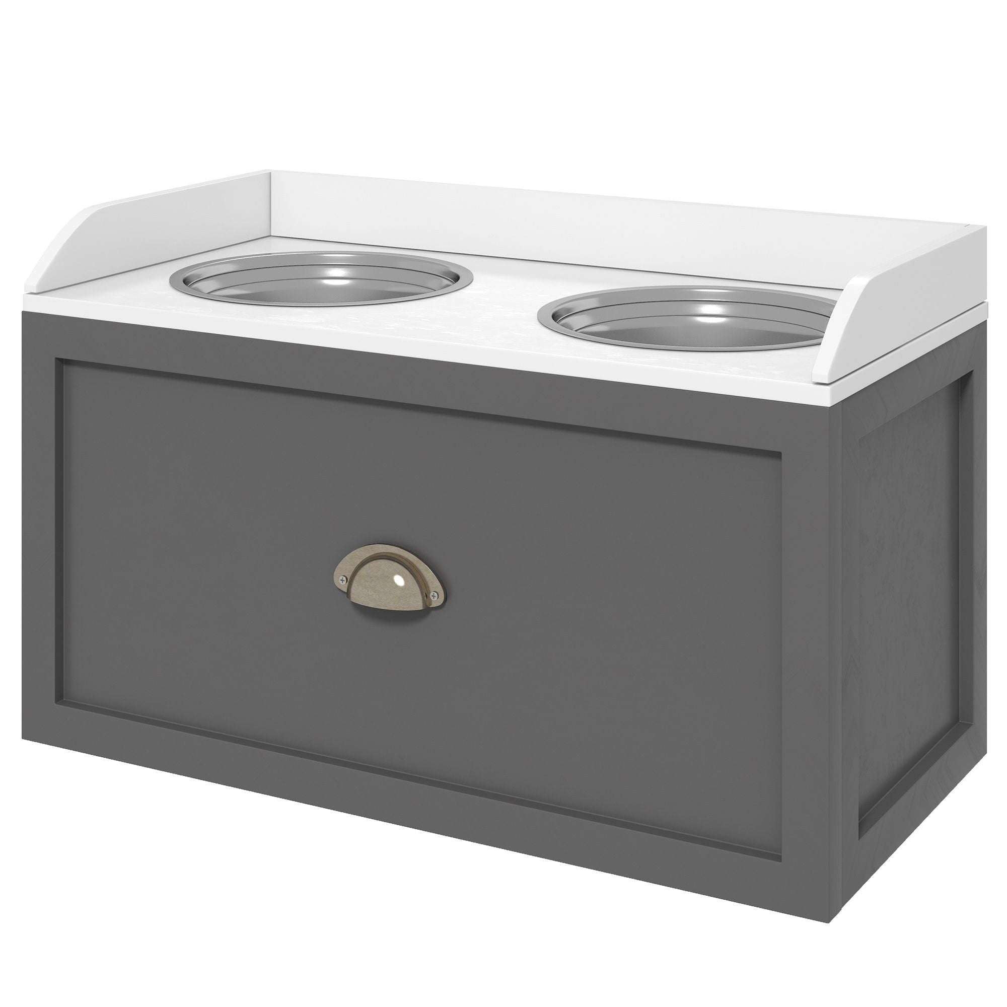 Elevate Your Dog's Mealtime with a Stylish Feeding Station & Storage Drawer
