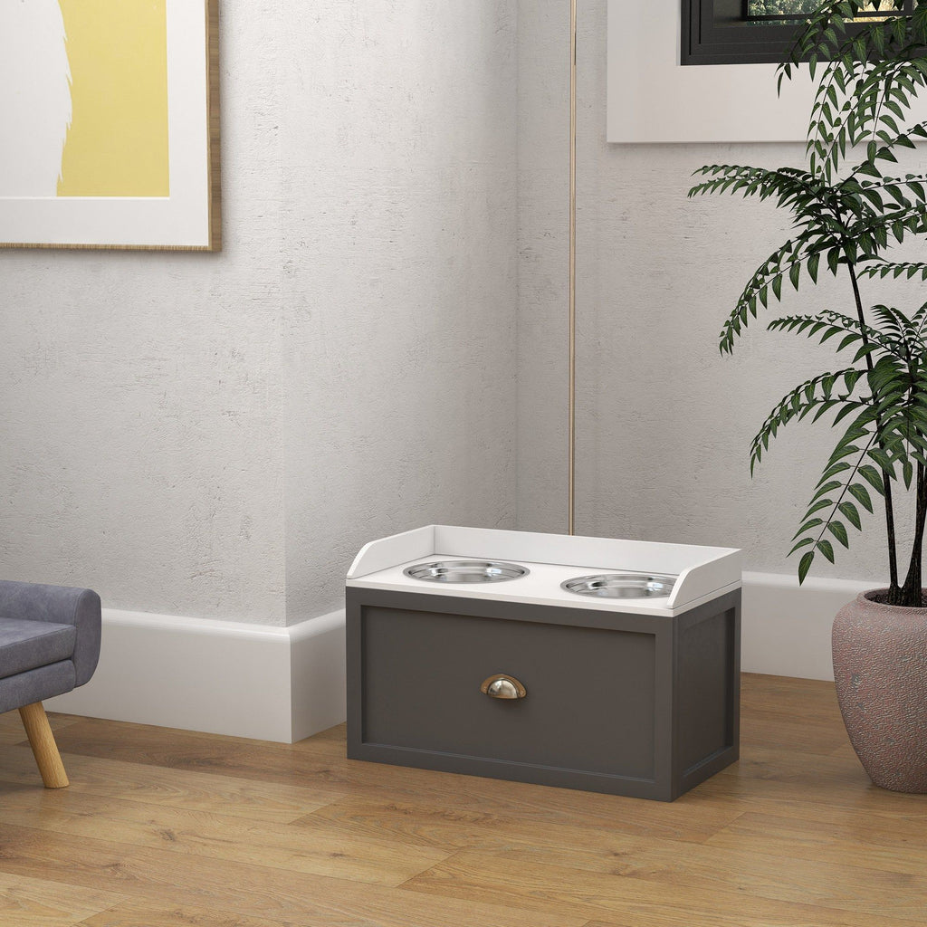 Elevate Your Dog's Mealtime with a Stylish Feeding Station & Storage Drawer