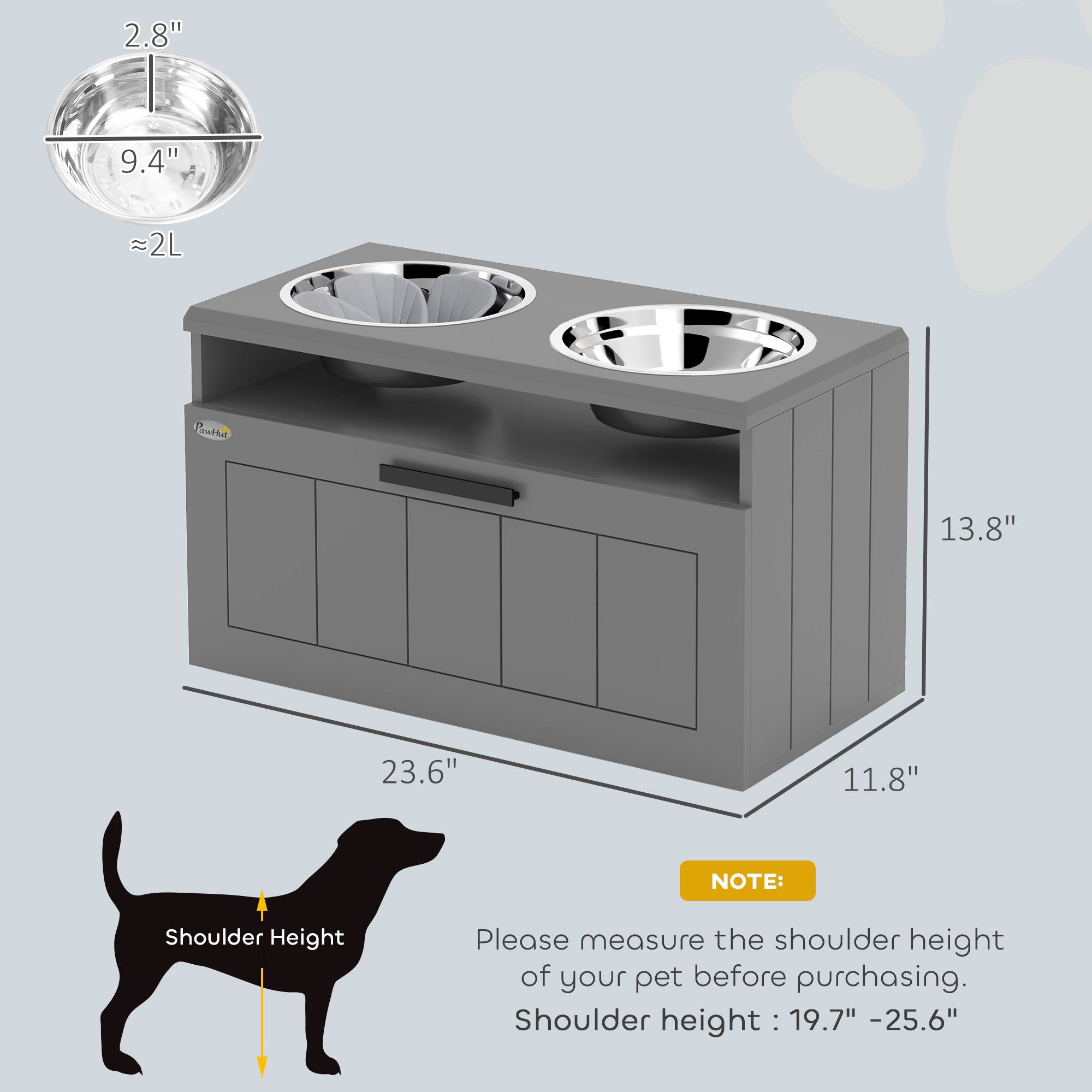 Elevate Your Large Dog's Dining Experience with a Raised Bowl Stand & Slow Feeder