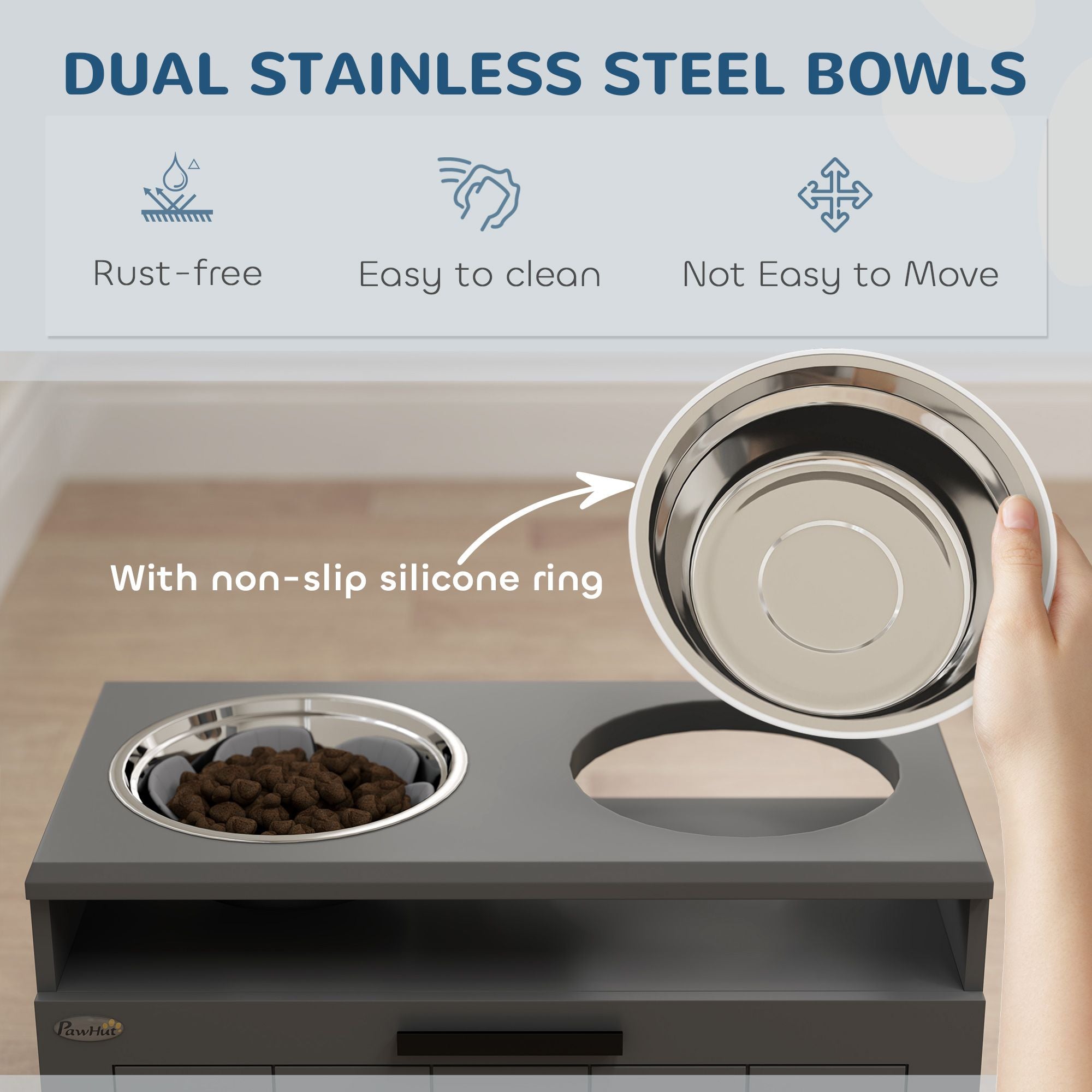 Elevate Your Large Dog's Dining Experience with a Raised Bowl Stand & Slow Feeder
